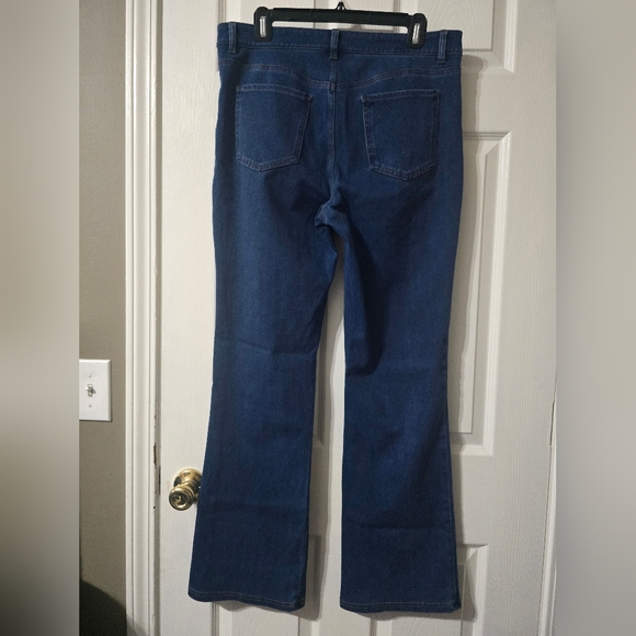 Halara Flex™ Mid-Rise Bootcut Jeans w/ 4-Way Stretch, Dark Wash, Sz Large, EUC! - Picture 7 of 12